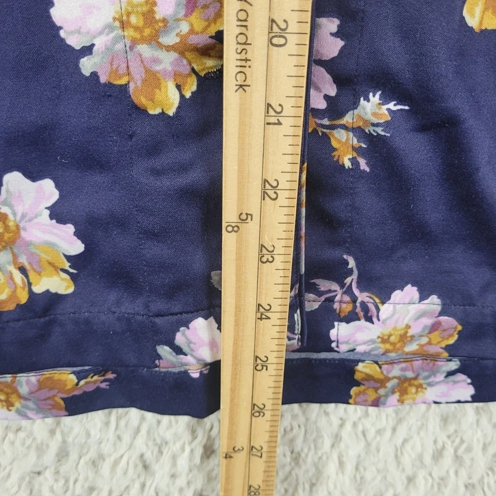 Lauren Ralph Lauren Top‎ Women's Size Small Blue Navy Yellow Floral Sleepwear